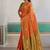 Weaving tussar silk orange saree