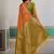 Weaving tussar silk orange saree