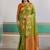 Weaving tussar silk light green saree