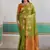 Weaving tussar silk blend light green saree