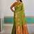 Weaving tussar silk light green saree