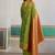 Weaving tussar silk light green saree