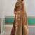 Weaving tussar silk brown saree