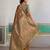 Weaving tussar silk brown saree