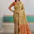 Weaving tussar silk blend beige saree