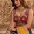 multi GEORGETTE   EMBROIDERY SEMI STICHED  LEHENGA WHIT BLOUSE