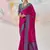 Faux kanjivaram silk blend weaving saree in rani pink