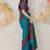 Faux kanjivaram silk weaving saree in teal