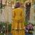 Mustard silk readymade suit with real mirror work