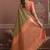 Tussar silk olive weaving traditional saree