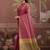 Tussar silk onion pink weaving traditional saree