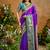 Purple handloom weaving silk blend saree