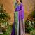 Purple handloom weaving silk blend saree