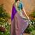 Purple handloom weaving silk blend saree