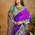 Purple handloom weaving silk blend saree