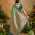 Light green handloom weaving silk blend saree