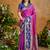 Magenta pink handloom weaving silk blend saree