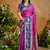 Magenta pink handloom weaving silk blend saree