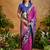 Magenta pink handloom weaving silk blend saree