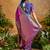 Magenta pink handloom weaving silk blend saree