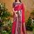 Red handloom weaving silk blend saree