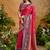 Red handloom weaving silk blend saree