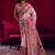 Light pink handloom weaving pashnima silk blend saree