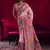 Light pink handloom weaving pashnima silk blend saree