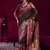 Black handloom weaving pashnima silk blend saree