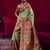 Light green handloom weaving pashnima silk blend saree