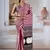 Maroon & white printed modal satin saree