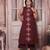 Maroon Sleeveless Cotton Kurti Set with Embroidery