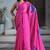 Rani pink satin printed saree