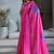 Rani pink satin printed saree