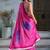 Rani pink satin printed saree