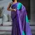 Purple satin printed saree