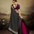 Satin black printed saree