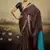 Satin brown printed saree