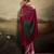 Satin maroon printed saree