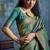 Handloom silk blend green weaving saree