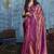 Handloom silk blend purple weaving saree