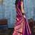 Handloom silk blend purple weaving saree