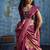 Handloom silk blend purple weaving saree