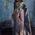 Handloom silk blend blue weaving saree
