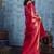 Handloom silk blend red weaving saree
