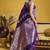 Violet handloom satin saree with weaving work