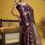 Dark purple handloom satin saree with weaving work