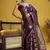 Dark purple handloom satin saree with weaving work