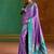 Lavender weaving handloom silk blend saree