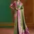 Olive green weaving handloom silk blend saree